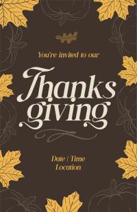 Simple Thanksgiving Day Invitation