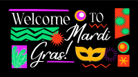 Mardi Gras Mask Welcome Video Design