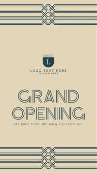 Minimalist Art Deco Grand Opening Instagram Story