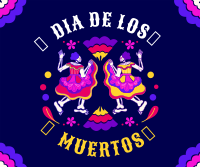 Lets Dance in Dia De Los Muertos Facebook Post