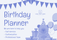 Birthday Planner Postcard Design