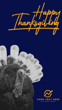 Thanksgiving Turkey Peeking Facebook Story