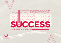 Success as Daily Agenda Postcard