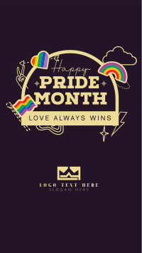 Love Always Wins Facebook Story Design