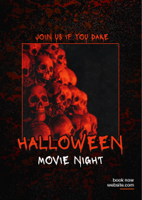 Halloween Movie Night Poster