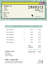 Shapes and Lines Tech Design Invoice