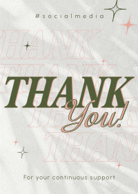 Simplistic Thank You Poster