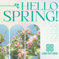 Retro Welcome Spring Instagram Post