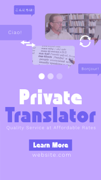 Modern Minimal Translation Service Facebook Story