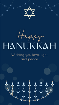 Festive Hanukkah Lights Facebook Story