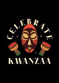 Kwanzaa African Mask  Poster