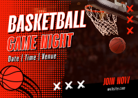 Basketball Game Night Postcard Design