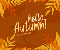 Hello Cozy Season Facebook Post Design