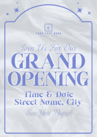 Elegant Retro Grand Opening Flyer Design