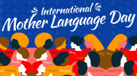 Abstract International Mother Language Day Animation