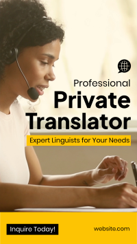 Professional Private Translator Facebook Story