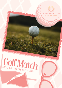 Midcentury Modern Golf Match Poster