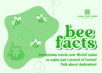 Honey Bee Facts Postcard Design