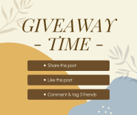 Organic Leaves Giveaway Mechanics Facebook Post