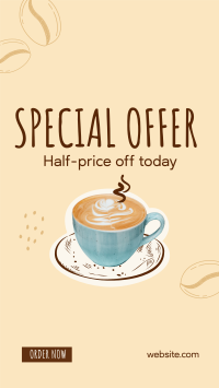 Cafe Coffee Sale Facebook Story Design