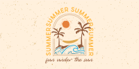 Summer Beach Badge Twitter Post