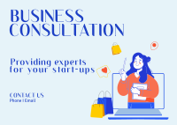 Online Business Consultation Postcard