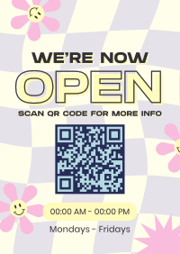 Now Open Retro Flyer