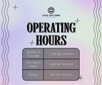 Y2K Operating Hours Facebook Post