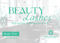 Fancy Beauty Lashes Postcard Design