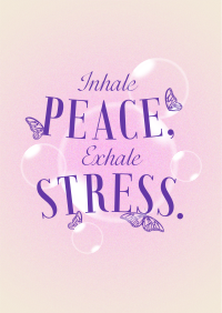 Relaxation Breathing  Quote Poster