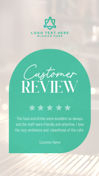 Simple Cafe Testimonial YouTube Short Design