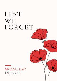 Lest We Forget Flyer