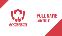 Red Canada Shield Business Card