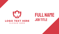 Red Canada Shield Business Card