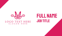 Pink Pattern M Business Card Design