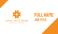 Orange Wheat Grains Business Card