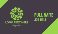 Green Flower Pattern Business Card