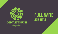 Green Flower Pattern Business Card Image Preview