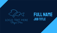 Saltwater Fish Monoline Business Card Design