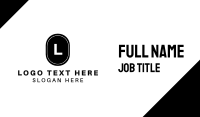 Black Modern Lettermark Business Card