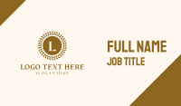 Wheat Grain Lettermark Business Card