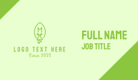 Eco-Friendly Bulb Lettermark Business Card Design