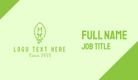 Eco-Friendly Bulb Lettermark Business Card