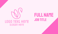 Pink Swan Beauty  Business Card Design