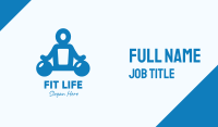 Blue Fitness Gym Instructor Business Card Image Preview