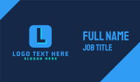 Tech Lettermark App Business Card Design