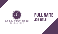 Purple G Stamp Business Card Design