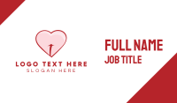 Red Pink Heart Business Card