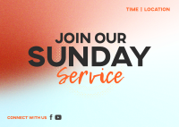 Sunday Service Postcard