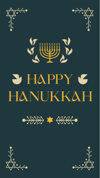 Hanukkah Menorah Ornament Facebook Story Design